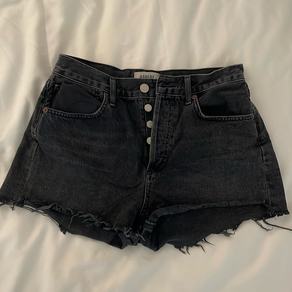 Agolde Parker cut off short in black